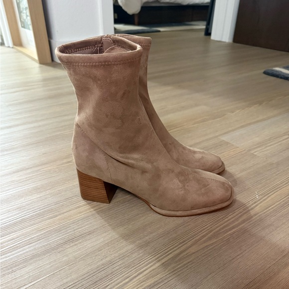 NWT Steve Madden Faux suede Pammy tan bootie - size 7.5 - Picture 5 of 14